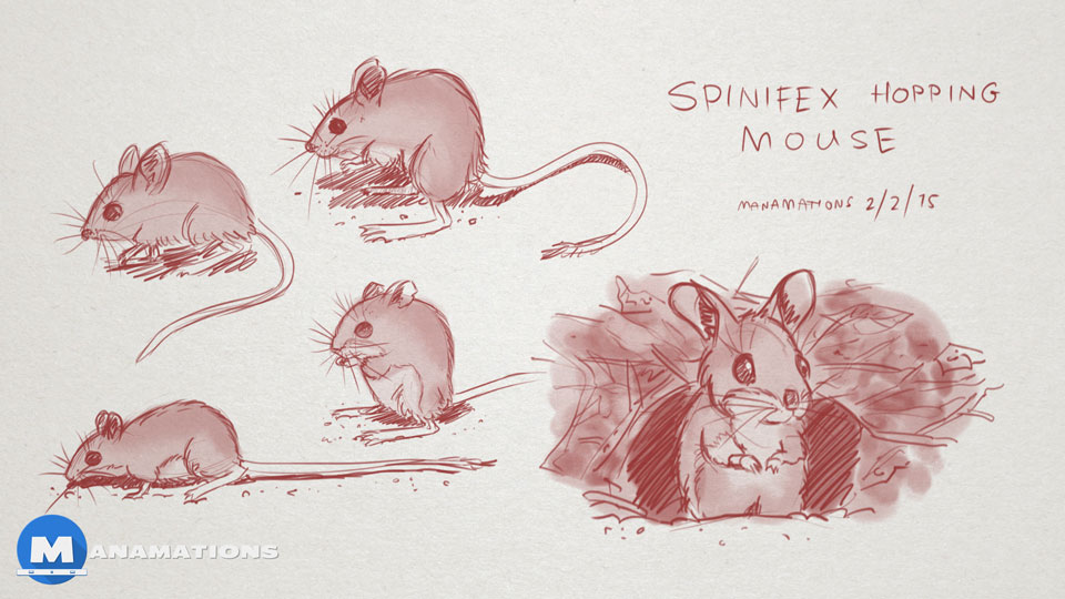 Hopping Mouse Studies for Animation